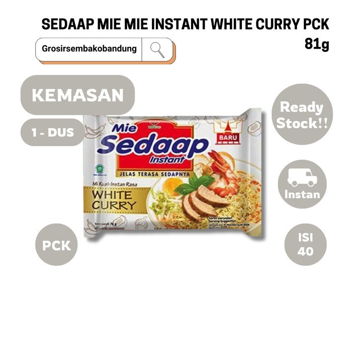 

SEDAAP MIE MIE INSTANT WHITE CURRY PCK 81g - 1 Dus - Kota Bandung