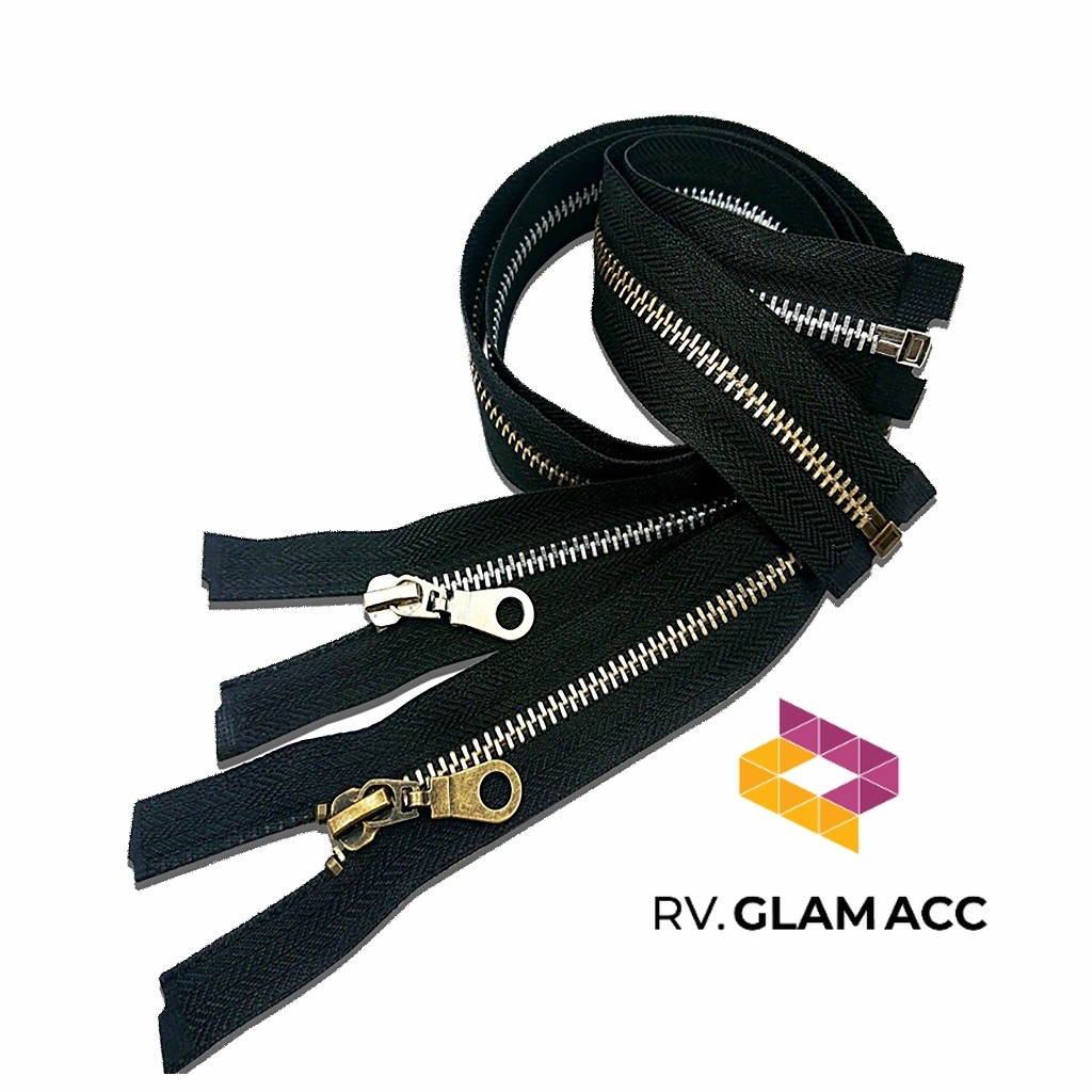 (10 PCS) Resleting Jaket Besi 55 CM (22 Inci) / Resleting Rell Besi No 5