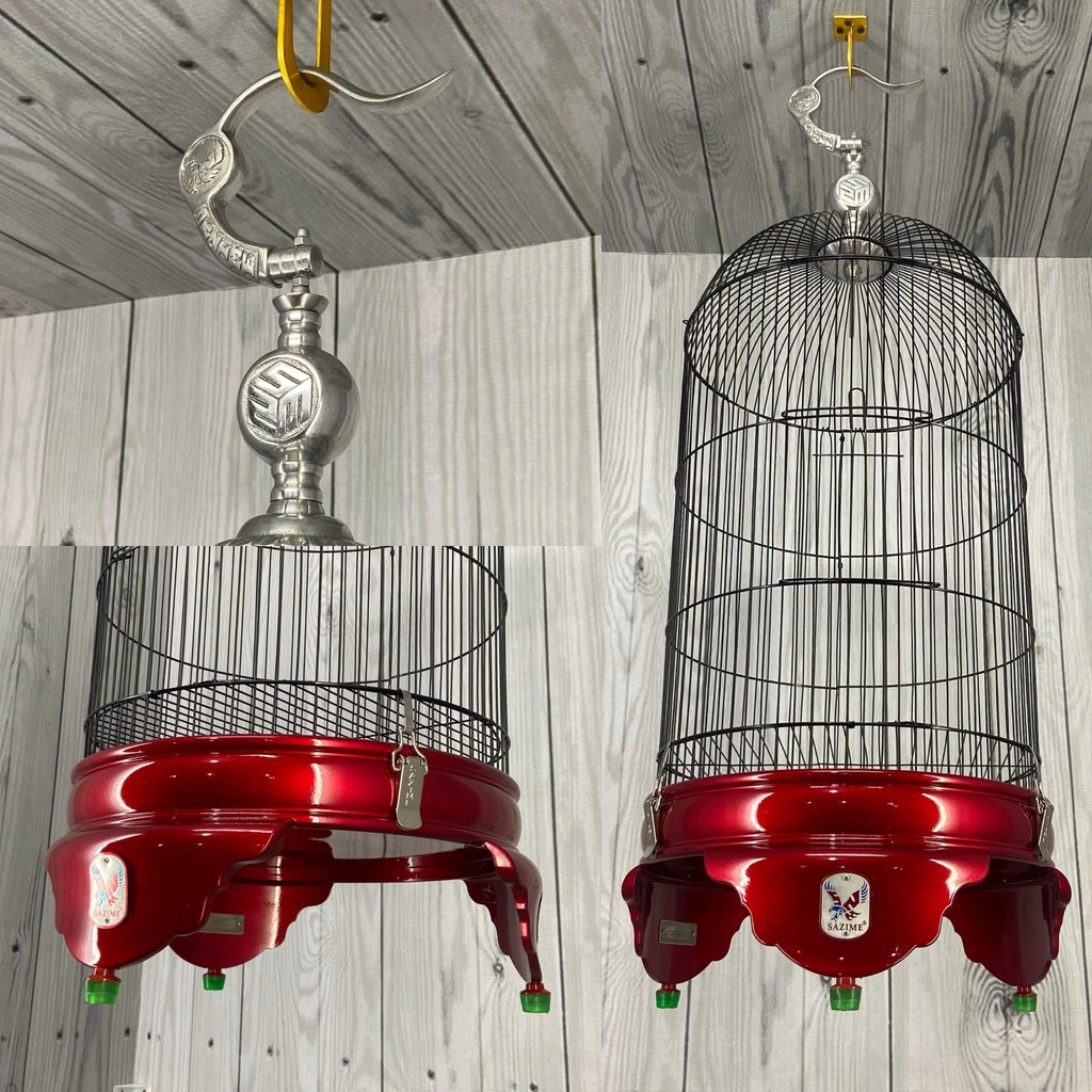 SANGKAR SAZIME LOVEBIRD / KONIN TEBOK RED CANDY DIM 33 CM