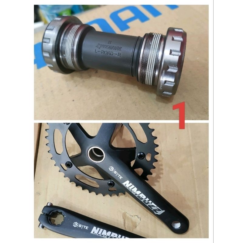 Termurah Paket Crank Rotel Piringan Hollowtech HT 2 HT2 Single Speed Sepeda Bmx Lipat Mtb Federal Sy