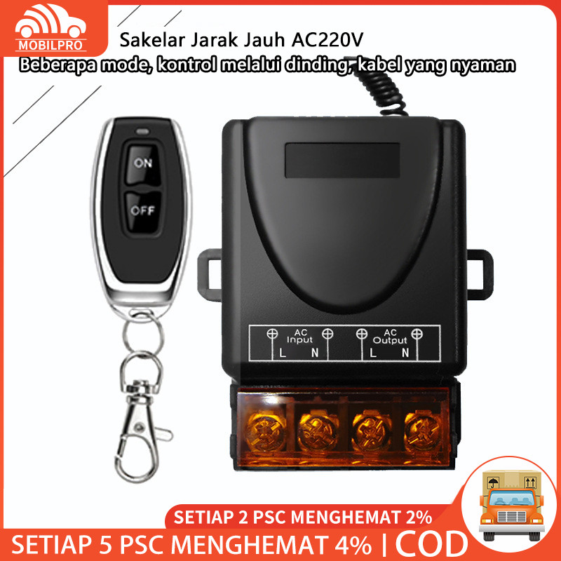 Relay Switch AC 220 DC 12V 1CH Remote Control Saklar ON /OFF