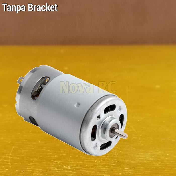Dc motor high speed torque RS-550 12-24V 30000-50000RPM Rc boat Rc car - Tanpa bracket