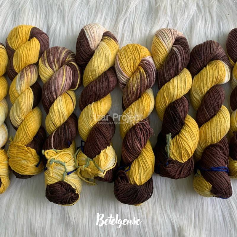 [Betelgeuse] Benang Cotton Cashmere Twister Ombre Handdyed/ Benang Rajut Katun Kashmere / Benang Cot