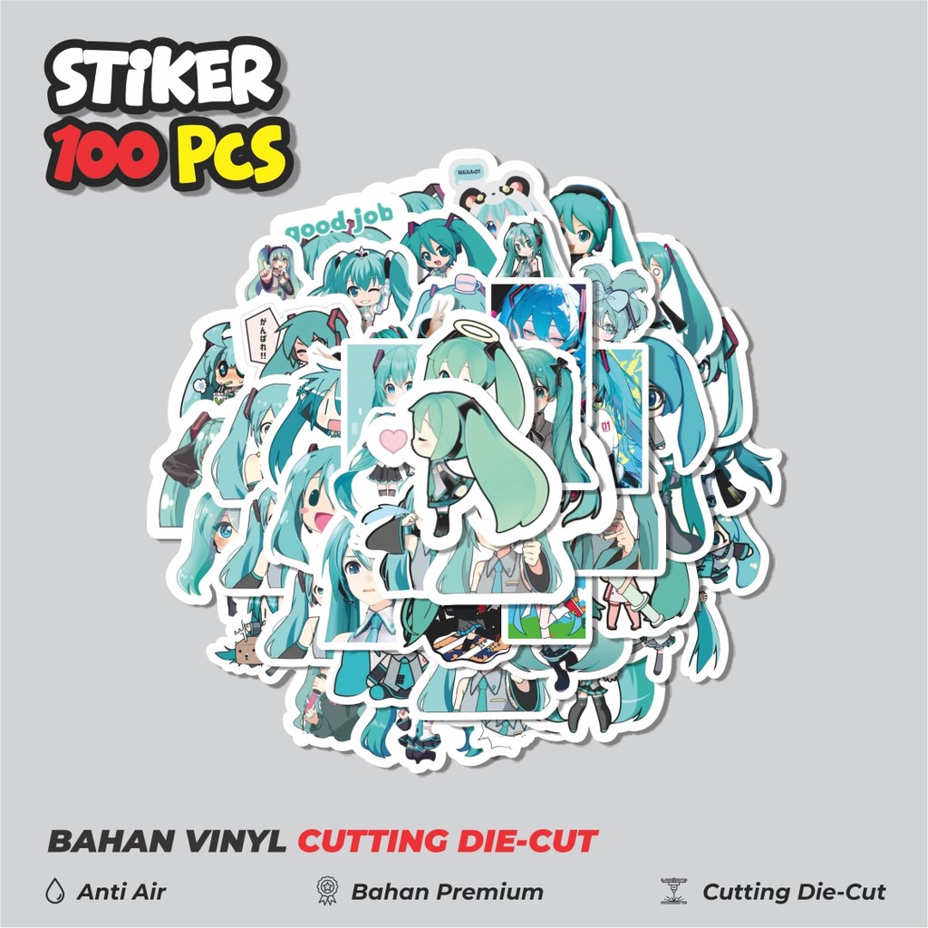 

Terbaru! 50 pcs Stiker Anime Hatsune Miku Dekorasi Lucu Kreatif untuk Notebook, Skateboard, HP