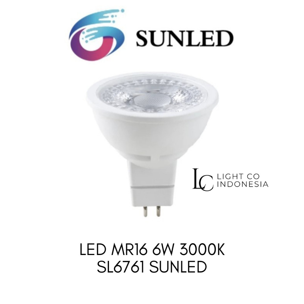 [ LIGHTCO INDONESIA ] LAMPU HALOGEN LED 6w COB E27 MR16 Spot Sorot 6500K 4000K 3000K SUNLED - MR16 4