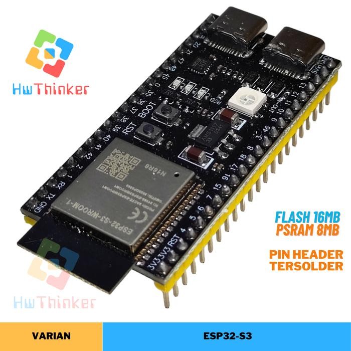 RJ99 ESP32-S3 DevKitC-1 type-C ESP32-S3-WROOM N16R8 PSRAM Tersolder - ESP32-S3 NEW....