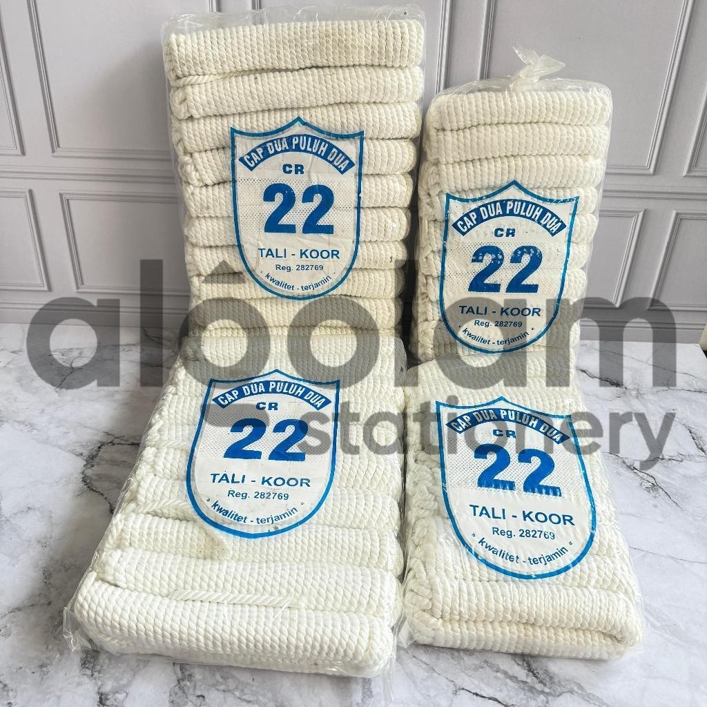 

SATUAN ( 1 PCS ) Tali Koor / Tali Kur Pramuka Putih Lengkap