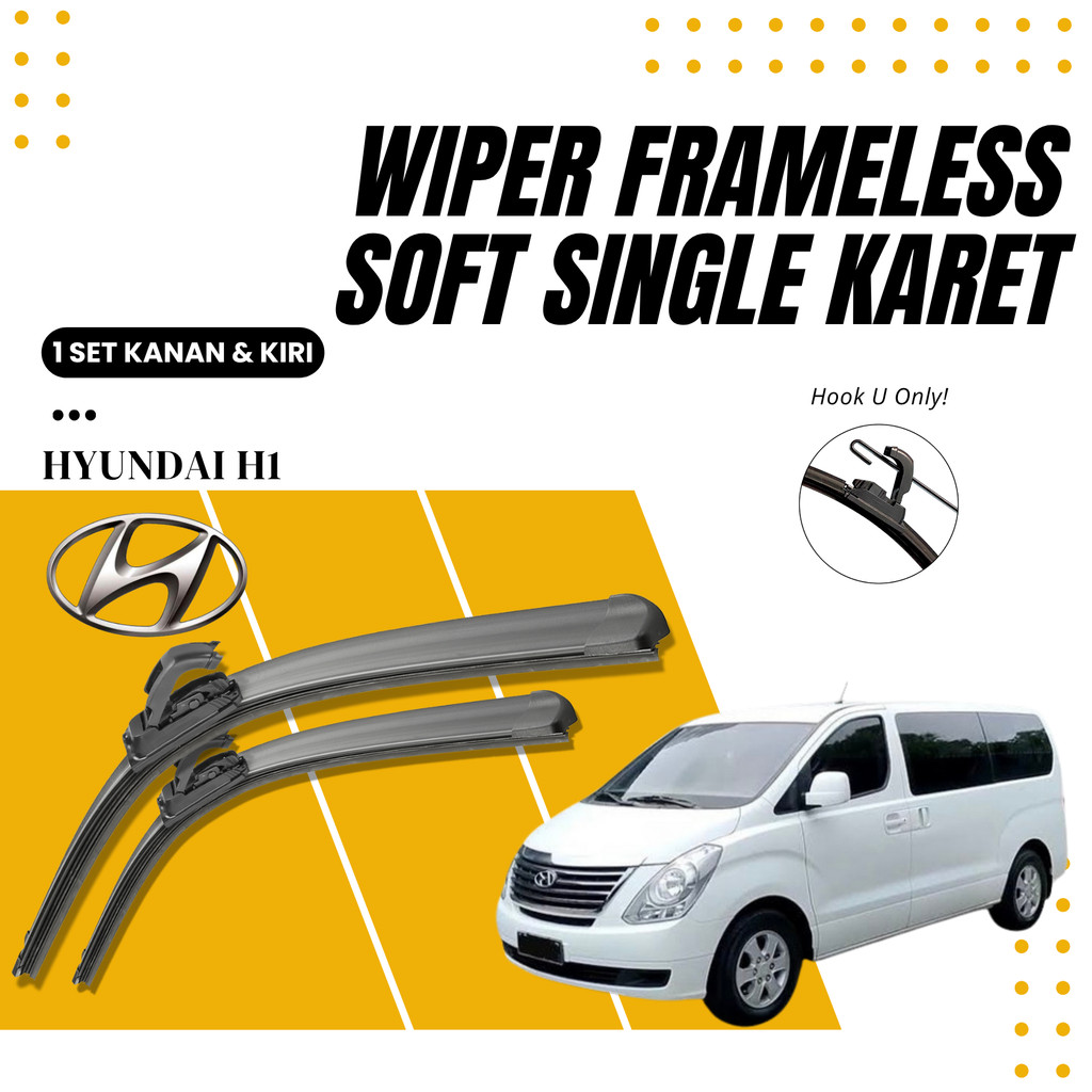 Wiper Mobil Frameless Hyundai H1 Premium Satu Pasang Kiri Kanan ANTAPANI MOTOR