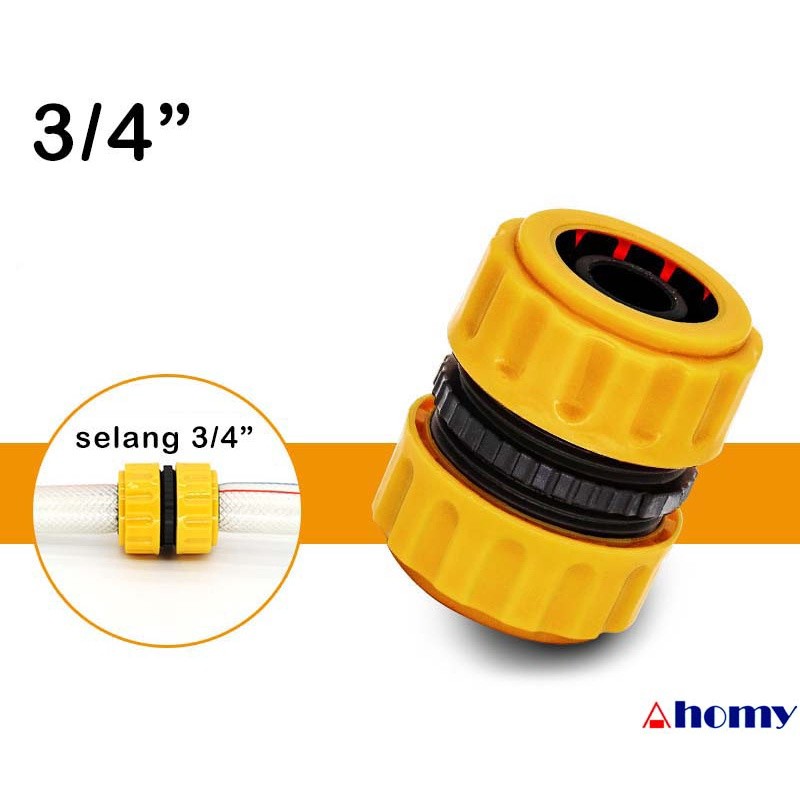 sambungan selang drat 3/4” mustard konektor selang Air
