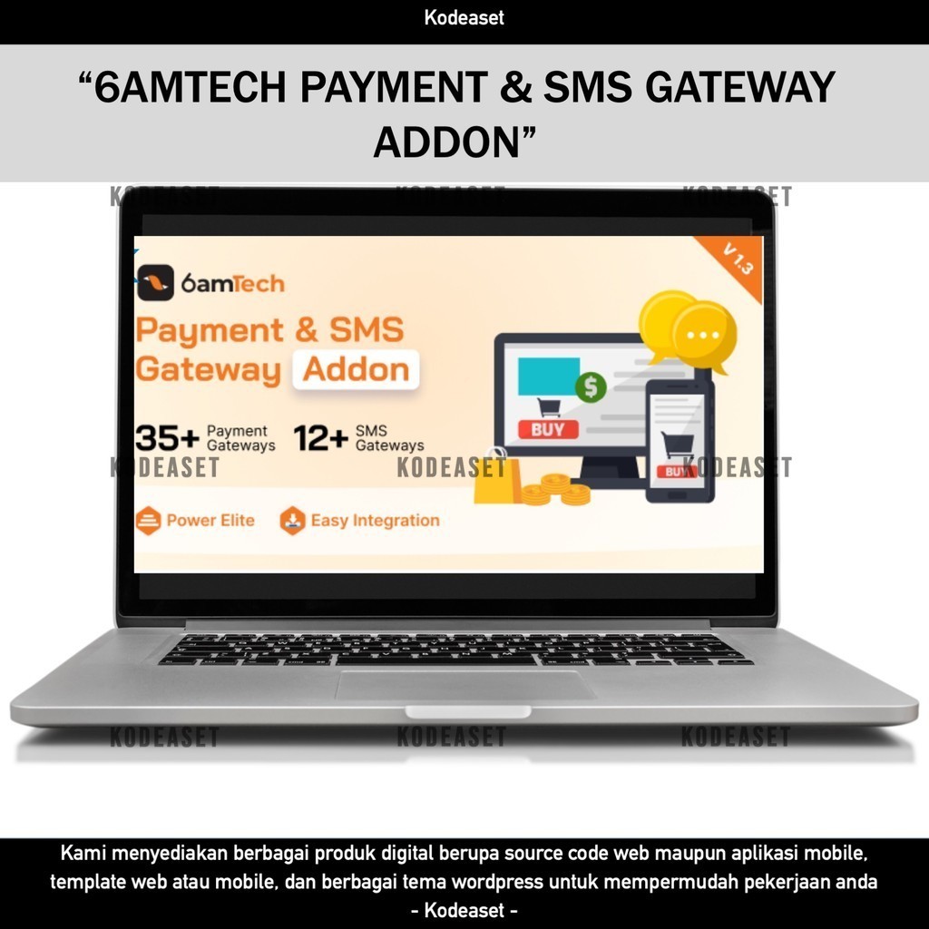SOURCE CODE APLIKASI WEB 6AMTECH PAYMENT & SMS GATEWAY ADDON D124 KODEASET