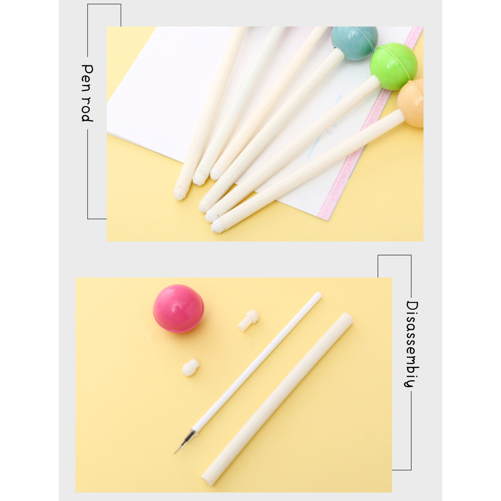 

Japanese Pretty Kawaii Lollipop Candy Gel Pen Cute Blue Stationery School Supply Kawai Stationary Office Accessory Lovely Thing