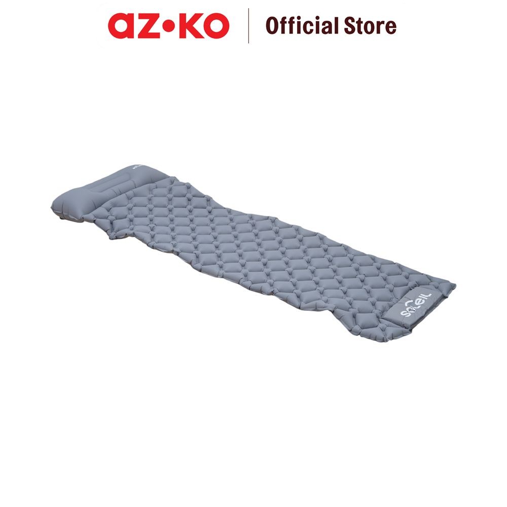 AZKO Soleil 190X56X5 cm Kasur Angin Dengan Pompa - Abu-Abu Sleeping Pad Alas Tidur Pompa Serbaguna A