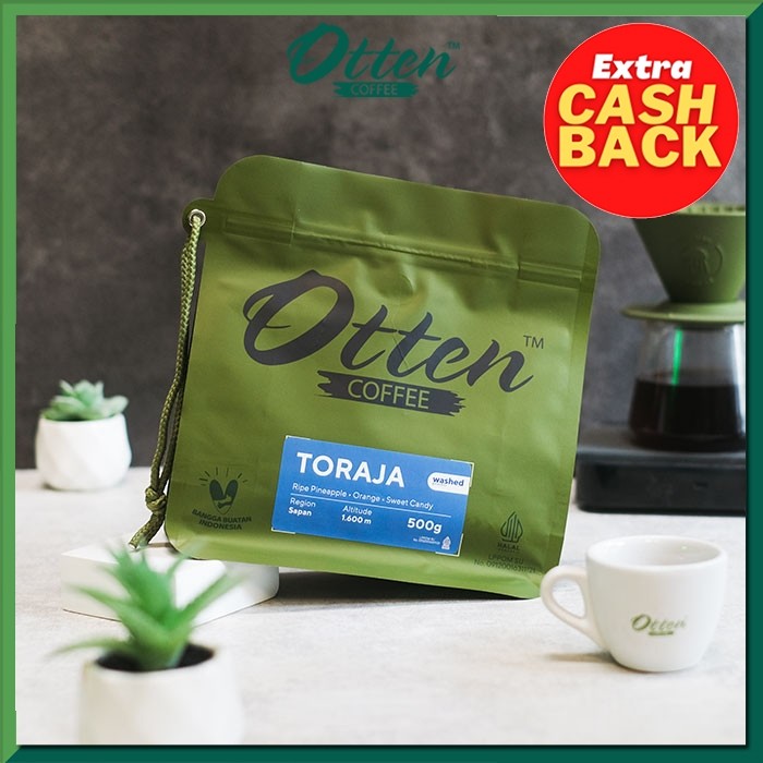 

JAMIN MURAH !!!Toraja Sapan 500g - Biji / Bubuk Kopi Arabica Single Origin Otten Coffee Roasted Beans(BISA LANGSUNG ORDER)