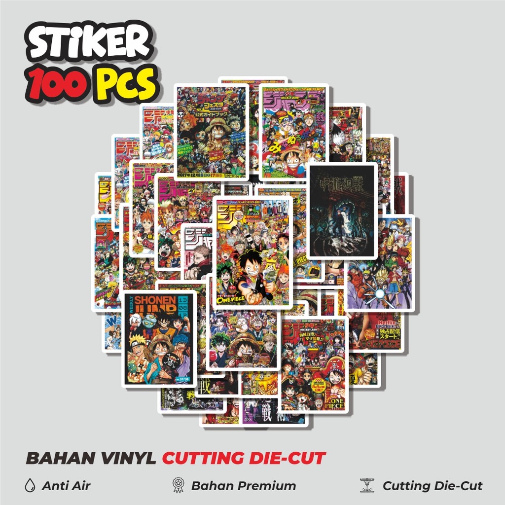 

Terbaru! 50 pcs Stiker Anime Shonen Dekorasi Lucu Kreatif untuk Notebook, Skateboard, HP