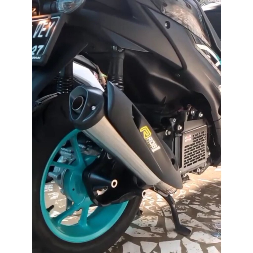 Knalpot ROB1 Rob1 Stainlles Fullset Mio  Beat Deluxe Adv Pc aerox fino soul Vario Ngebass Adem