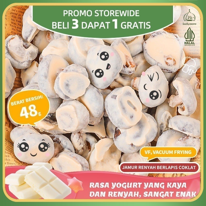 

【Luckymore】HALAL Jamur Renyah Berlapis Coklat 48g- Coklat Lapisan Jamur Crispy, Perpaduan Manis dan Asin, Camilan Sehat | Coklat Jamur, Jamur Crispy, Camilan Manis Asin, Camilan Sehat, Tanpa Pengawet. lapisan cokelat yogurt