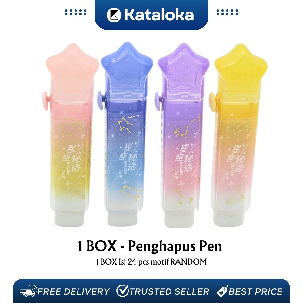 

KATALOKA (1 Box isi 24 Pcs) CAT PAW ERASER Rectractable Penghapus Pensil Karet Mekanik Refil Korean