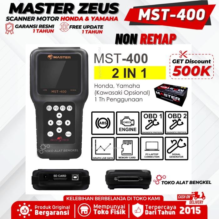 Scanner motor injeksi HONDA & YAMAHA MASTER ZEUS MST 400 - NON REMAP
