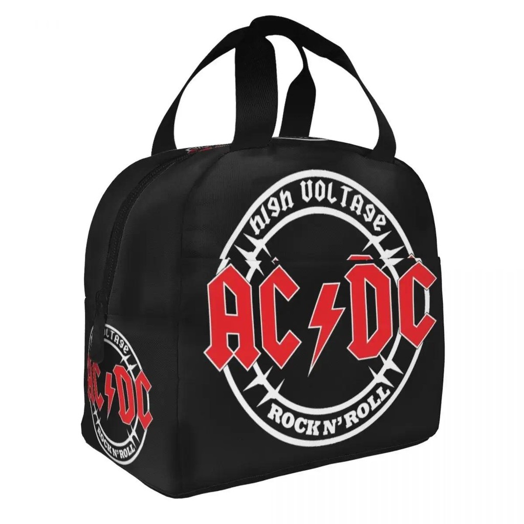 AC DC Insulated Lunch Bags Large Heavy Metal Rock Music Meal Container Thermal Bag Tote Lunch Box Wo