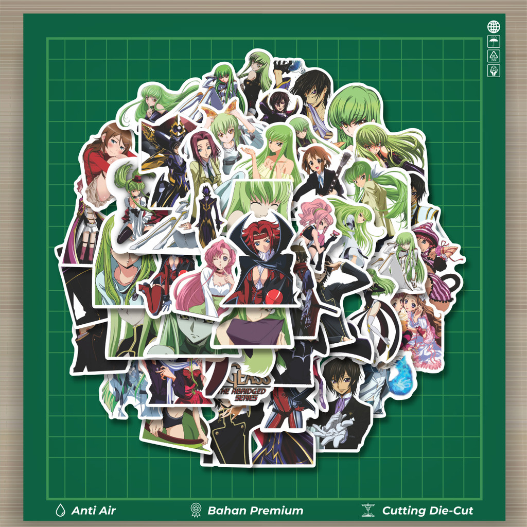 

HOT 50 PCS STIKER Sticker Anime Code Geass (Kōdo Giasu) Stiker Fashion Cars Decal Dingin Kartu Album Custom Vinyl Anti Air- Sticker Aesthetic Buku Journal Koper Casing HP Tablet Laptop Helm Motor Botol Minum