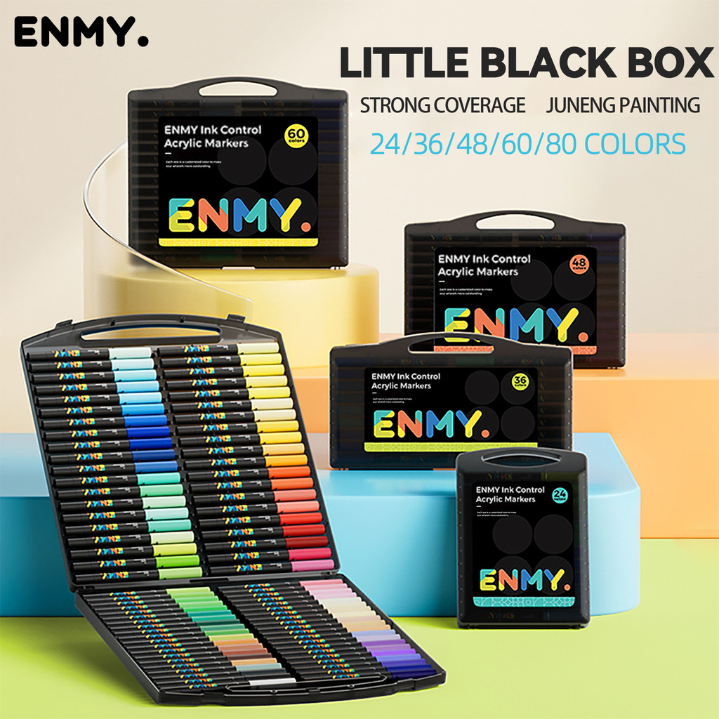 

ENMY Acrylic markers Pen Direct Liquid Acrylic Paint Marker Pens felt art supplies soft head Graffiti painting QuickDry Pigments