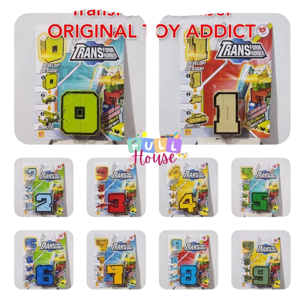 Mainan Angka Robot Transformer – Robot Angka Edukatif