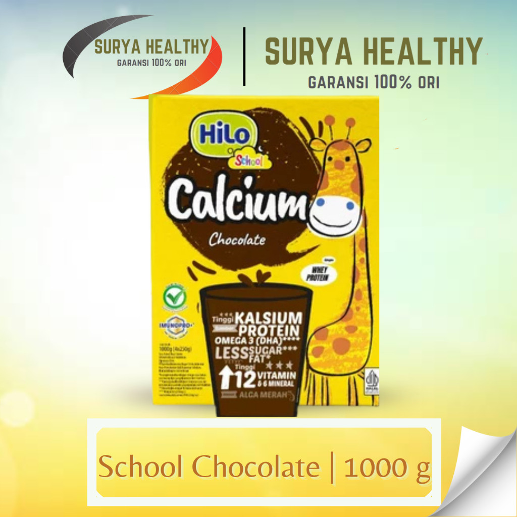 

New HiLo School Vanilla & Chocolate 1000 Gram - Susu Tinggi Kalsium Lebih Rendah LemakPremium
