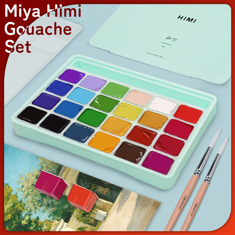 

NEW Miya Himi Gouache Set 18/24 Warna 30ml Cat Untuk Cat Air PREMIUM