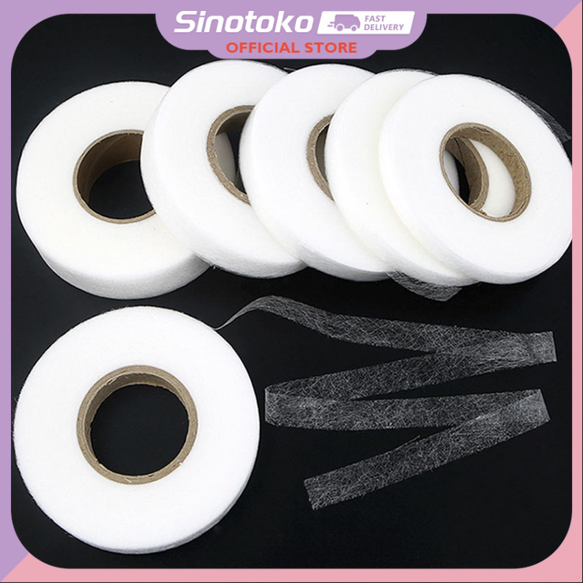 

1/2/3CM Putih Perekat double-sided mesh lebur panas Lem Som / Perekat Aplikasi / Lem Gosok Lem Sum Hemming Tape / Perekat Tektile / Stiker Kerah Kerah Anti Kotor