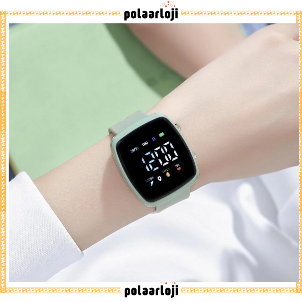 RM015 Jam Tangan LED Digital Pria Wanita Rubber Electronic Fashion Couple Anak Remaja Premium RM015