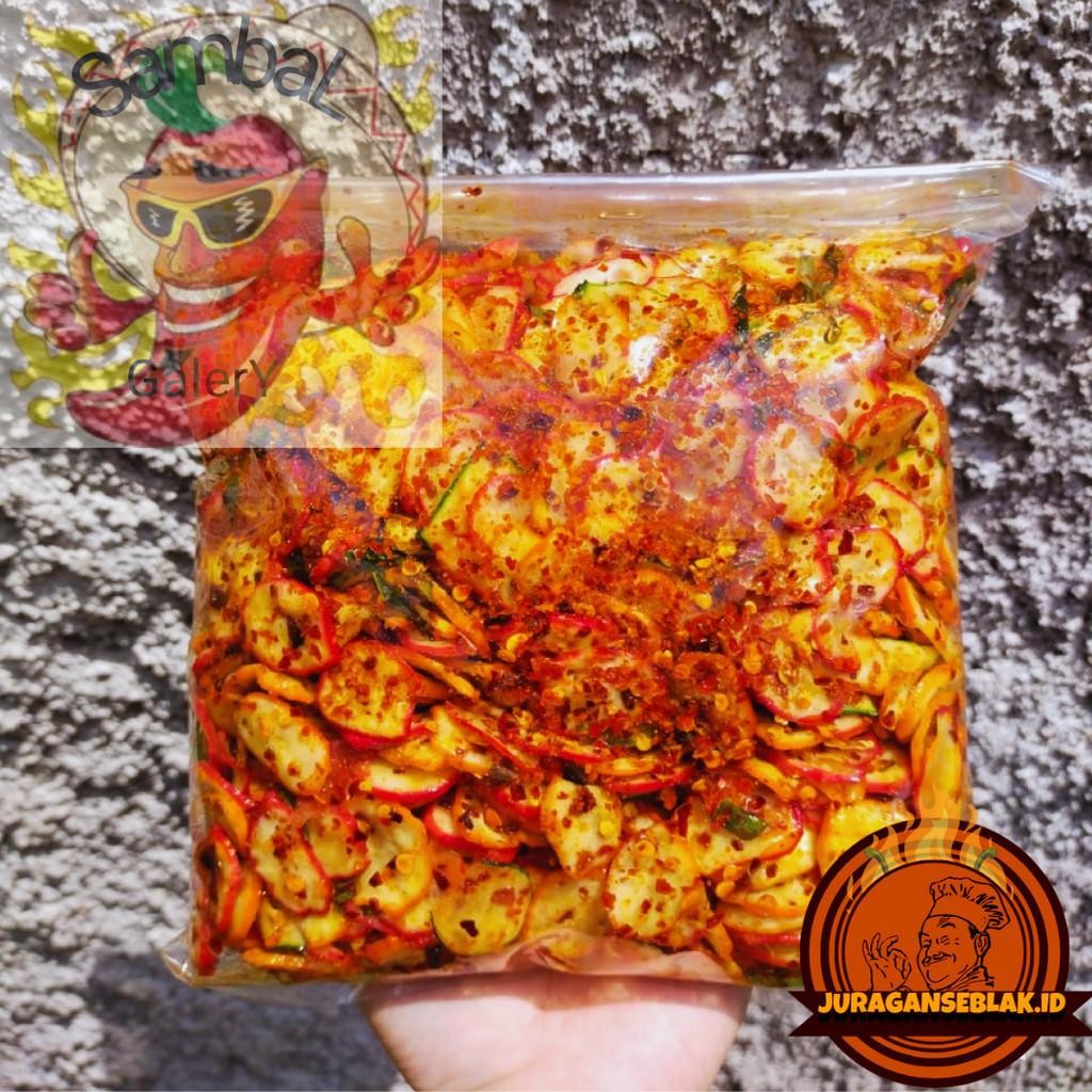

SambaL Galery seblak kerupuk bawang sultan pedas 1kg xtra daun jeruk