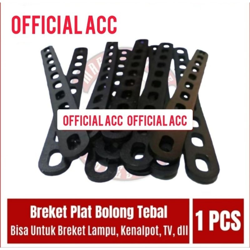 Breket plat Tebal 5M plat lubang Gantungan knalpot Bracket lampu Breket plat bolong besi tebal 5mm
