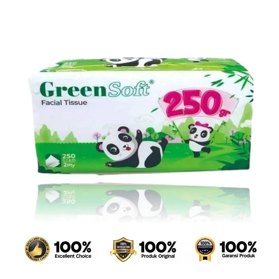 Tisu Green Soft 2 Ply Facial 250 Lembar [6 Pack] Tissue panda