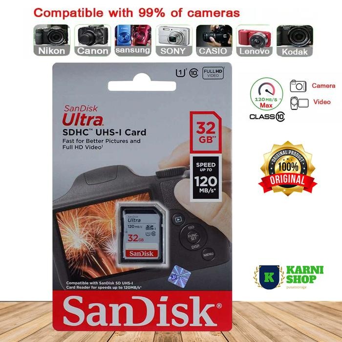 Memory card memori kamera camera 32 sandisk sdhc sd card 32Gb Dslr