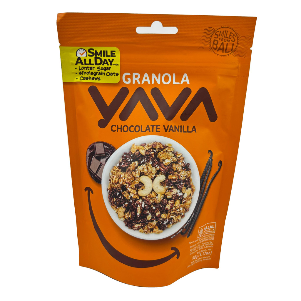 

Yava Granola Chocolate Vanilla 90Gr Kipang Oats dengan Kacang Mede Rasa Cokelat Vanila