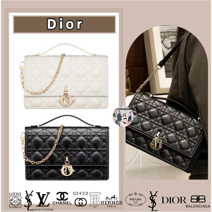 2024 Awal Musim Semi Baru / Dior / MISS DIOR /  Tali Bahu / Tas Bahu Garansi Dua Tahun Asli