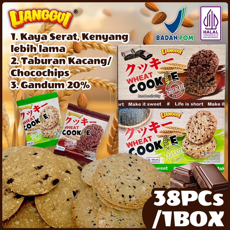 

‌Lianggui - Kukis Coklat Wijen Halal,Cemilan Sehat, Snack Viral, Penunda Lapar, Cocok untuk Keluarga
