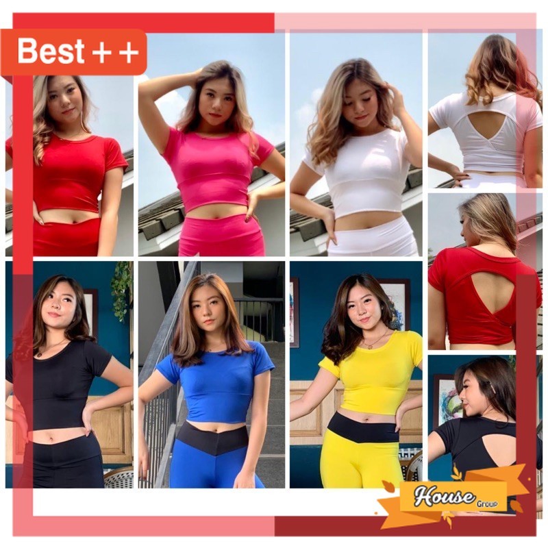 Termurah Baju Olahraga Keren Premium Bahan Bagus / Atasan senam aerobik zumba yoga gym fitness model