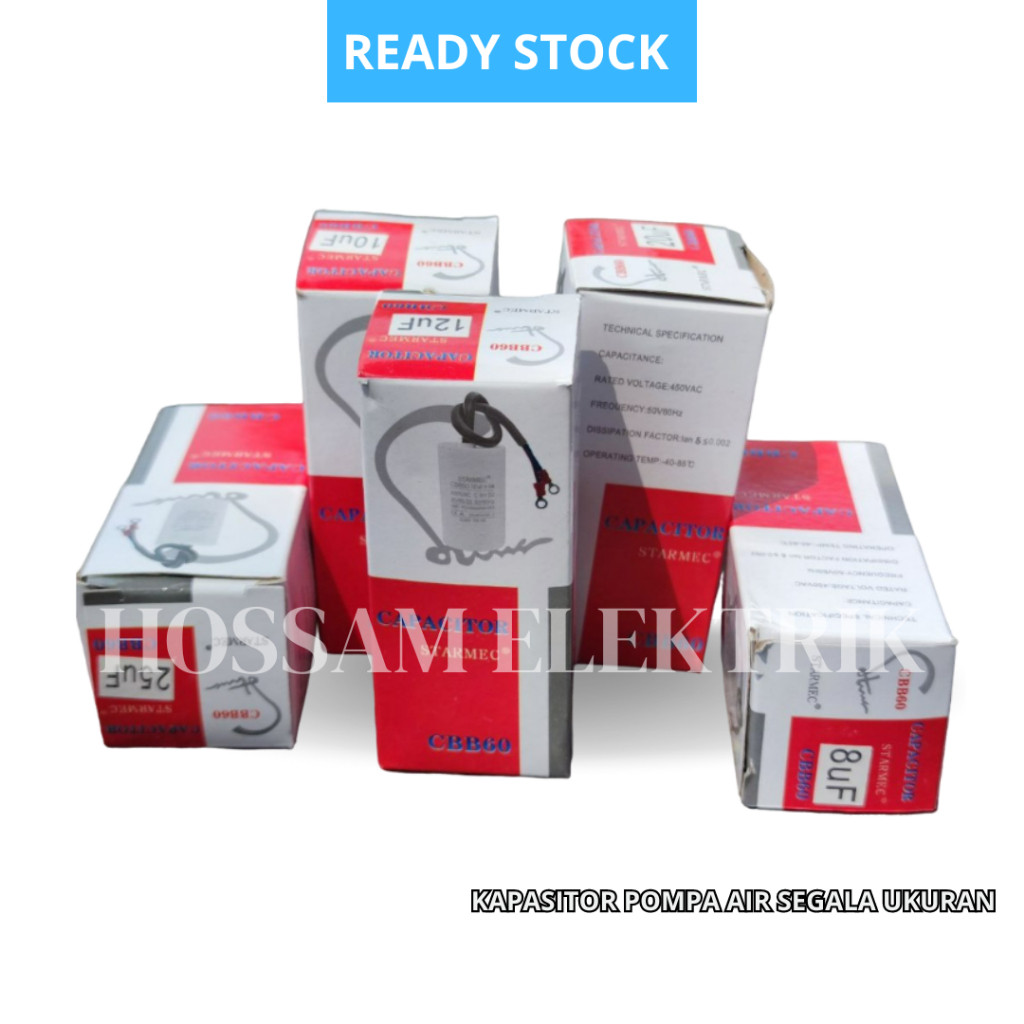 KAPASITOR POMPA AIR / KAPASITOR MESIN AIR / Capacitors Pompa Air / KAPASITOR POMPA AIR Segala Ukuran