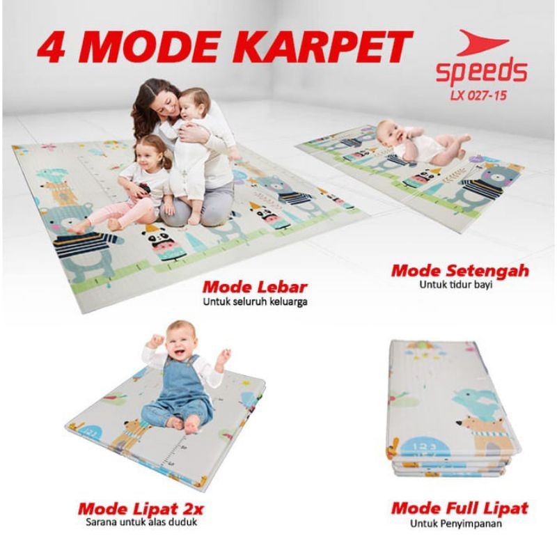 Speeds Matras Bayi Playmat Bayi Karpet Lipat Anak/Tikar Bayi Lipat
