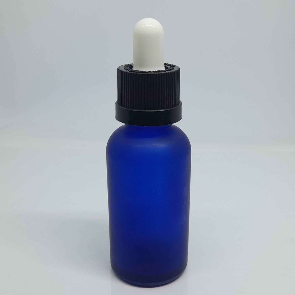 Botol Kaca BR 30 Ml Biru Frossted Tutup Pipet Plastik / Botol Kaca / Botol / Botol Pipet / Botol Ser