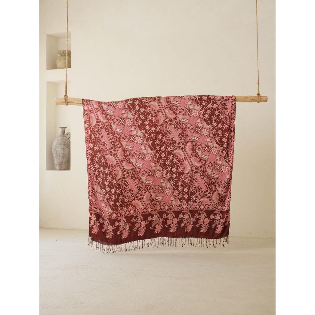 Batik Ratu - Selendang Sutra Batik Tulis - Melati Tambal