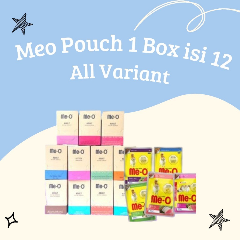PALASTONESHOP Makanan Kucing - Meo Pouch 1 Box isi 12 pcs 85gr