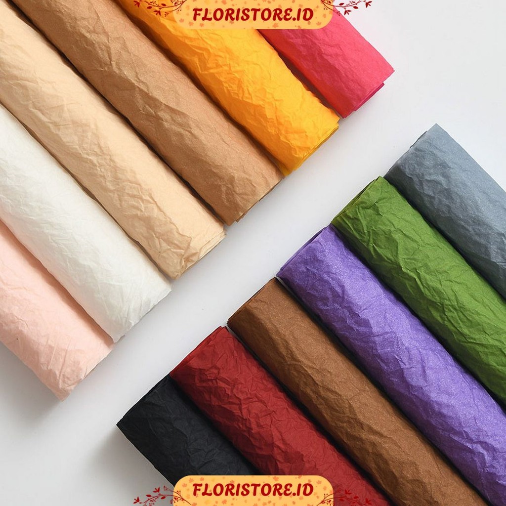 

WRINKLED PAPER FLOWER WRAPPING / CELLOPHANE / FLORIST PAPER / KERTAS BUKET BUNGA / WRAPPING WRAPPER
