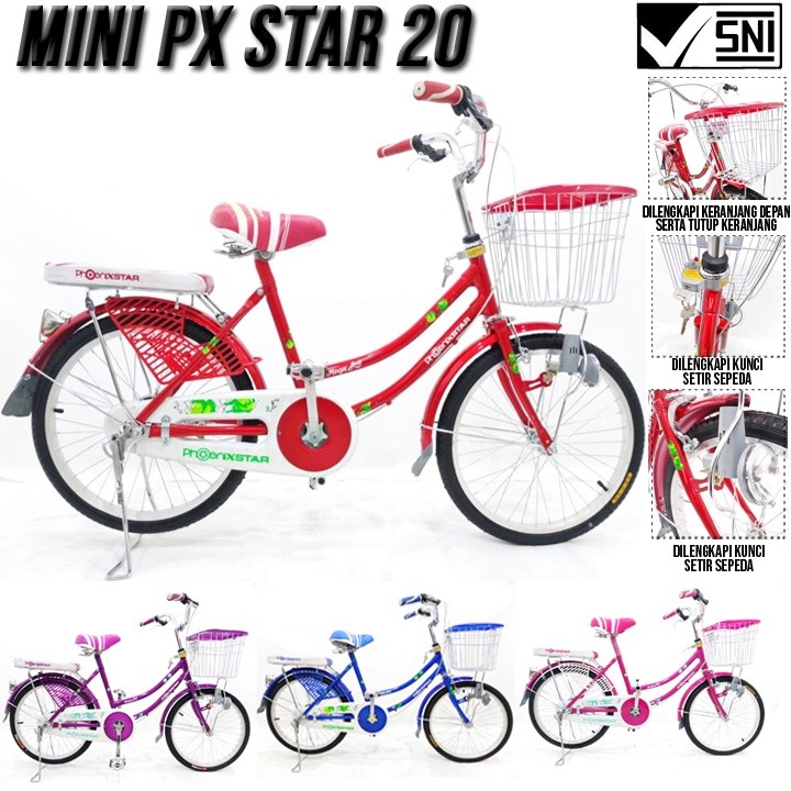 Sepeda Cewek Mini 20 Inch Phoenix Star New Model untuk 8-12 tahun