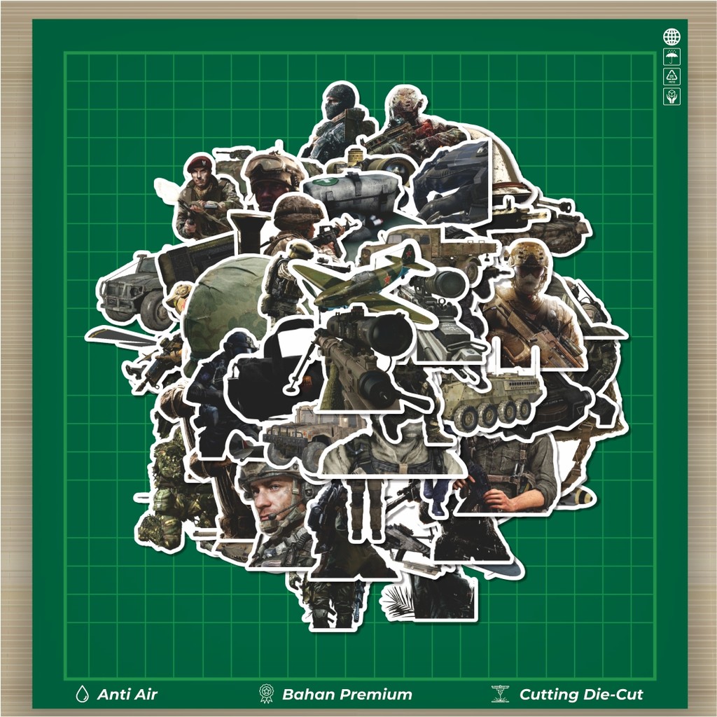 

HOT 50 PCS STIKER Stiker Military Enthusiast Series B [Seri Penggemar Militer] Stiker Fashion Cars Decal Dingin Kartu Album Custom Vinyl Anti Air- Sticker Aesthetic Buku Journal Koper Casing HP Tablet Laptop Helm Motor Botol Minum