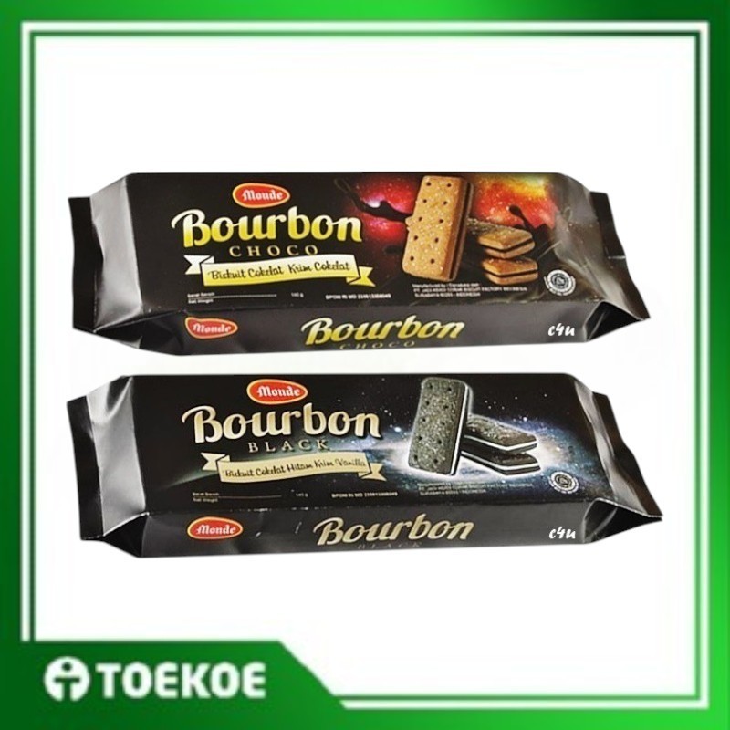 

TOEKOE Monde Bourbon Biskuit Cokelat (140g) (2 Varian Rasa) / Monde Snack Ulang Tahun