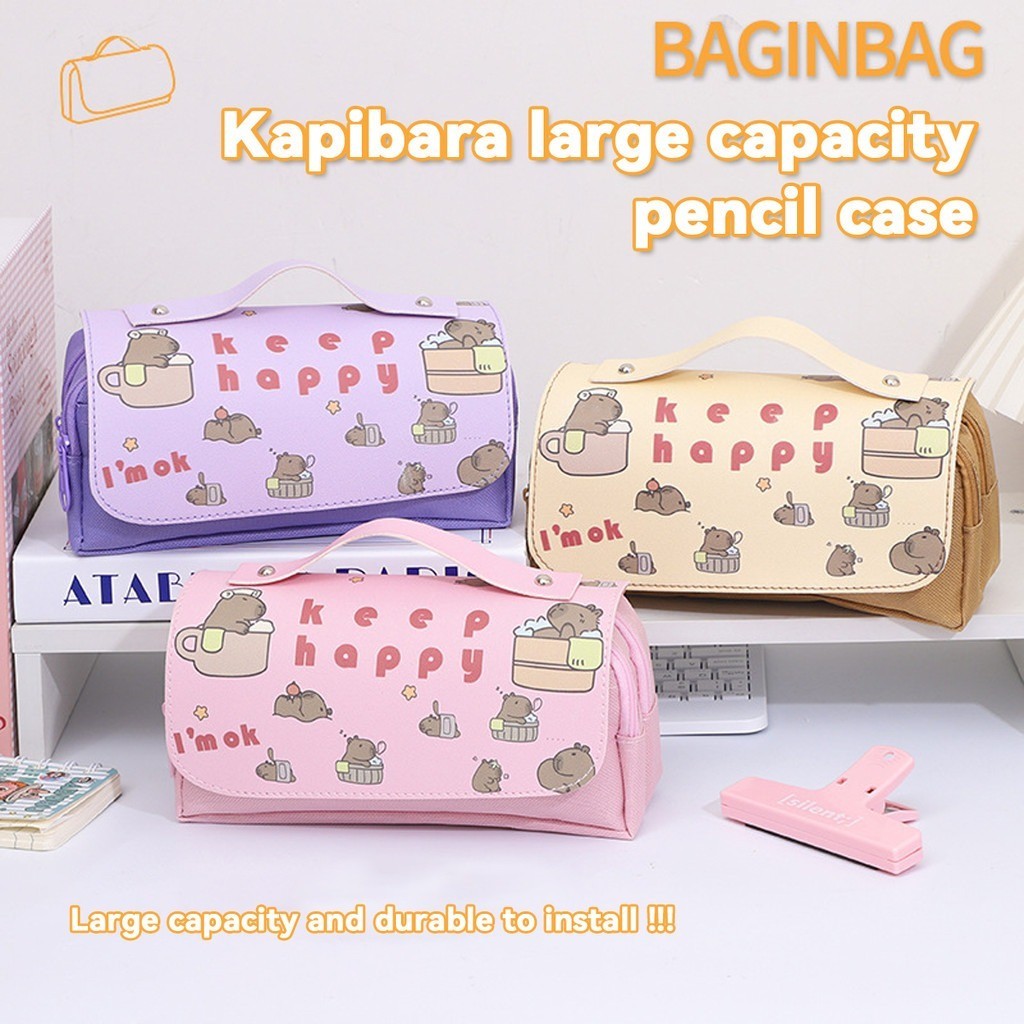

Tas Pensil Kapibara Model Terbaru - Tempat Alat Tulis Kapasitas Besar Untuk Pelajar SD/SMP, Desain Cantik Serbaguna