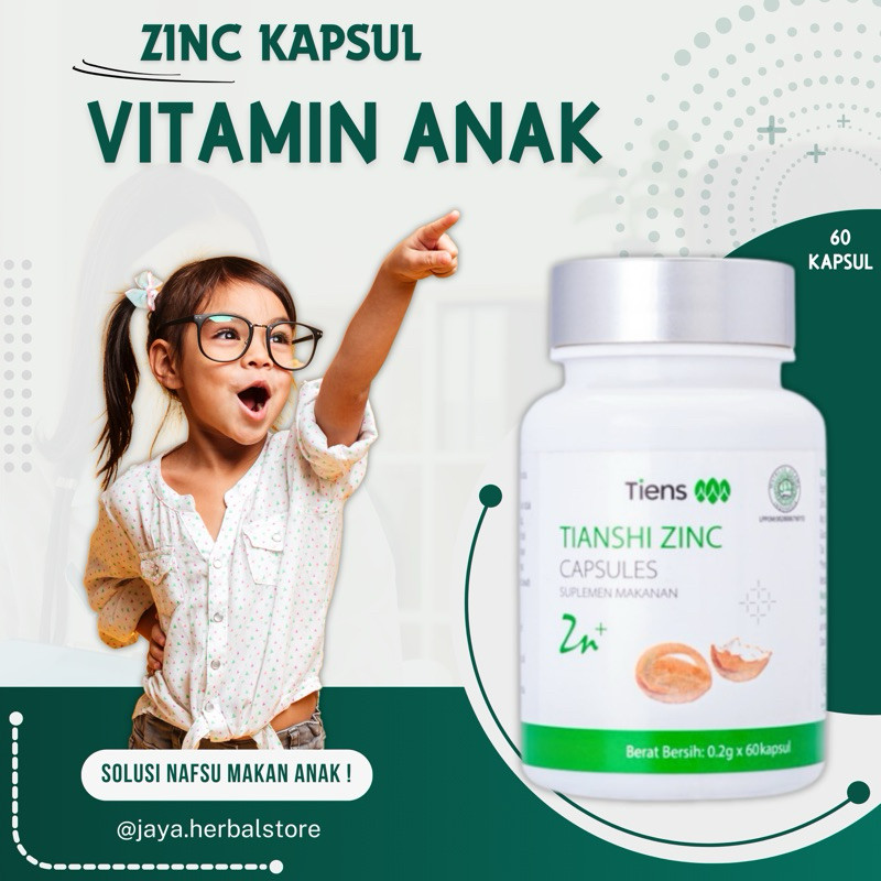 Vitamin Anak Zinc Tiens Vitamin Otak Anak Cerdas dan Penambah Berat Badan serta Daya Tahan Tubuh Ana