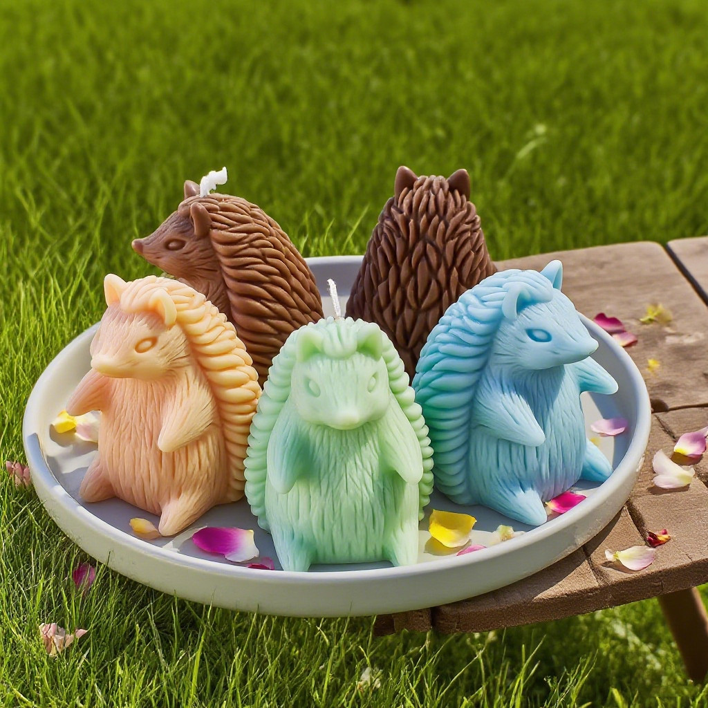 

3D Hedgehog Candle Silicone Mold DIY Animal Wax Mold Plaster Resin Decor Handmade Soap Craft Aroma Home Decoration